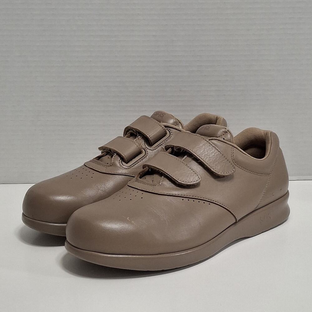 Sas Shoes Womens 10 M Me Too Walking Sneakers Tan Comfort Hook & Loop Casual